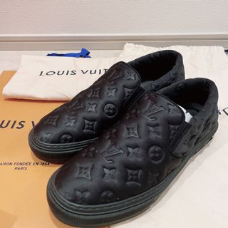 ルイヴィトン(LOUIS VUITTON)の新品未使用 ルイヴィトン スニーカー 黒 ブラック 型押し モノグラム(スニーカー)