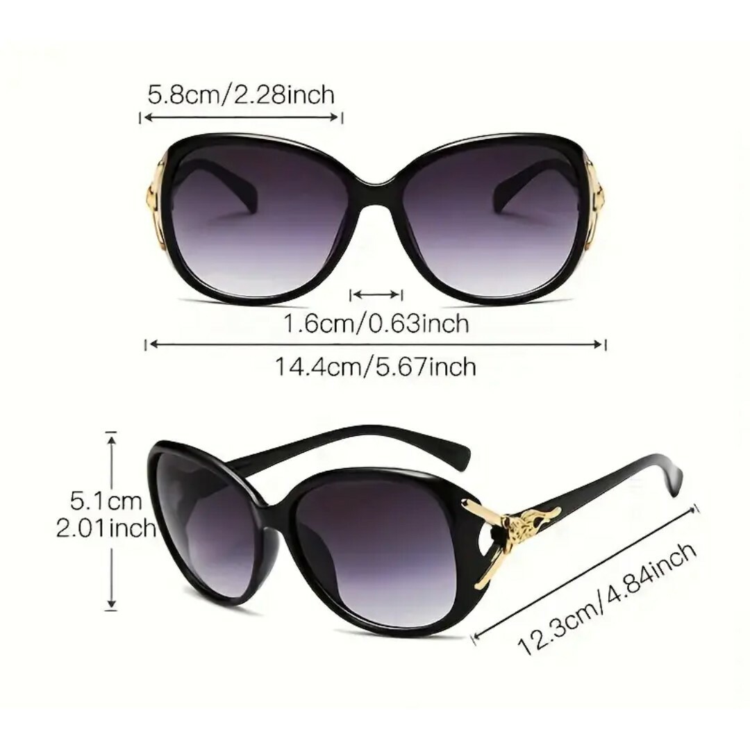 サングラス　黒　金　ブラック　ゴールド レディースのファッション小物(サングラス/メガネ)の商品写真