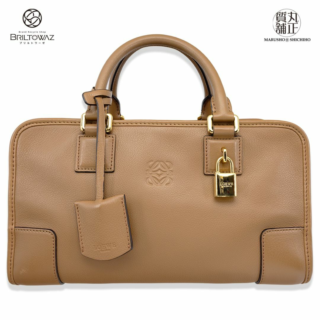 LOEWE - ロエベ アマソナ28 ハンドバッグ キャメルベージュ ゴールド