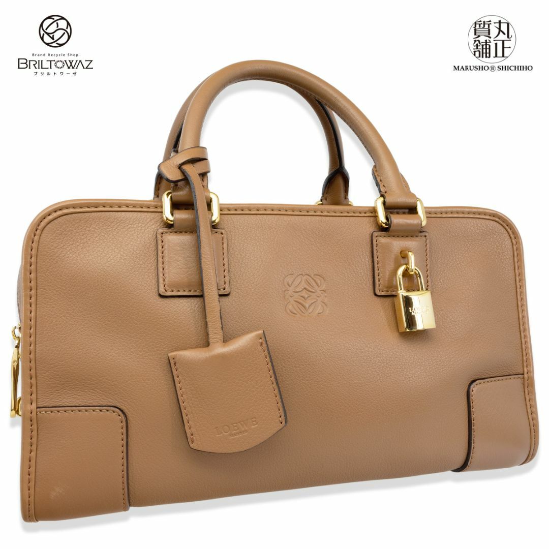 LOEWE - ロエベ アマソナ28 ハンドバッグ キャメルベージュ ゴールド