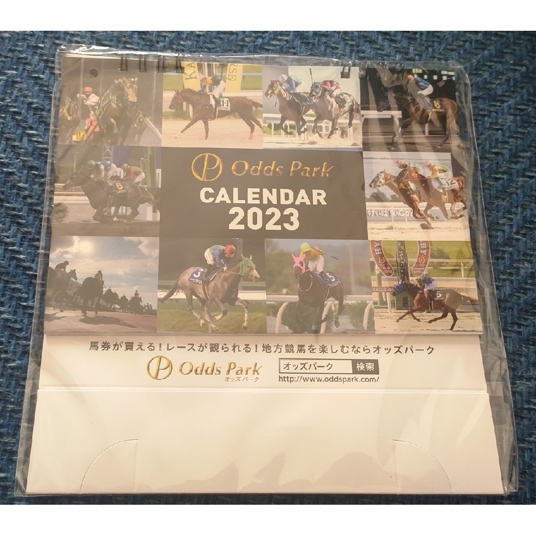 オッズパーク 競馬 2023 卓上 カレンダー エンタメ/ホビーのタレントグッズ(スポーツ選手)の商品写真