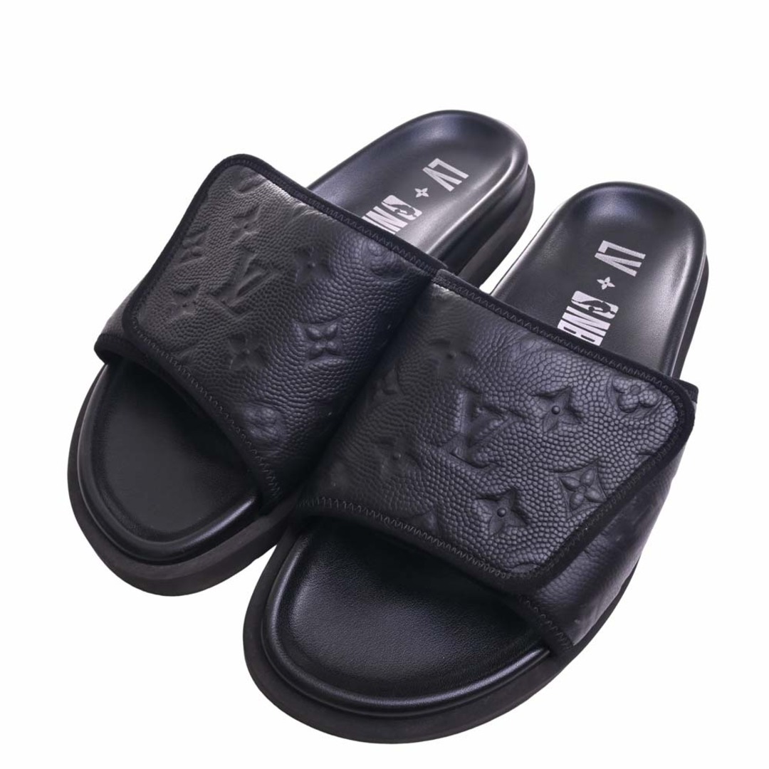 【中古】LOUIS VUITTON ルイヴィトン NBAコラボ マイアミ ライン ミュール モノグラム サンダル #7 - ブラック by | フリマアプリ ラクマ