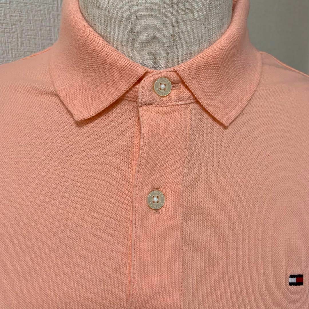 【大幅セール中】トミーヒルフィガー　ポロシャツ　ピンク　バイカラー　L size