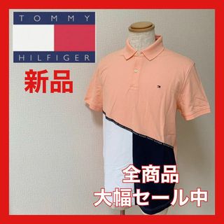 トミーヒルフィガー(TOMMY HILFIGER)の【大幅セール中】トミーヒルフィガー　ポロシャツ　ピンク　バイカラー　L size(その他)