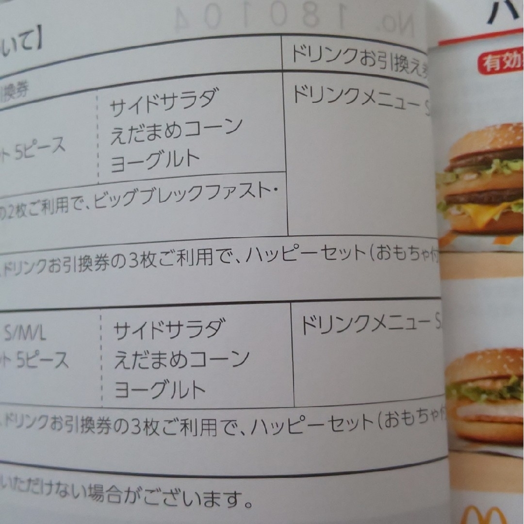 マクドナルド(マクドナルド)の②マクドナルド 株主優待券 2冊 チケットの優待券/割引券(フード/ドリンク券)の商品写真