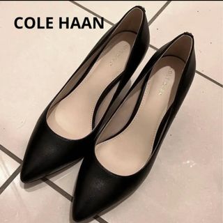 コールハーン(Cole Haan)の美品コールハーン　ブラック　レザーパンプス　７1/2Ｂ　24.5(ハイヒール/パンプス)