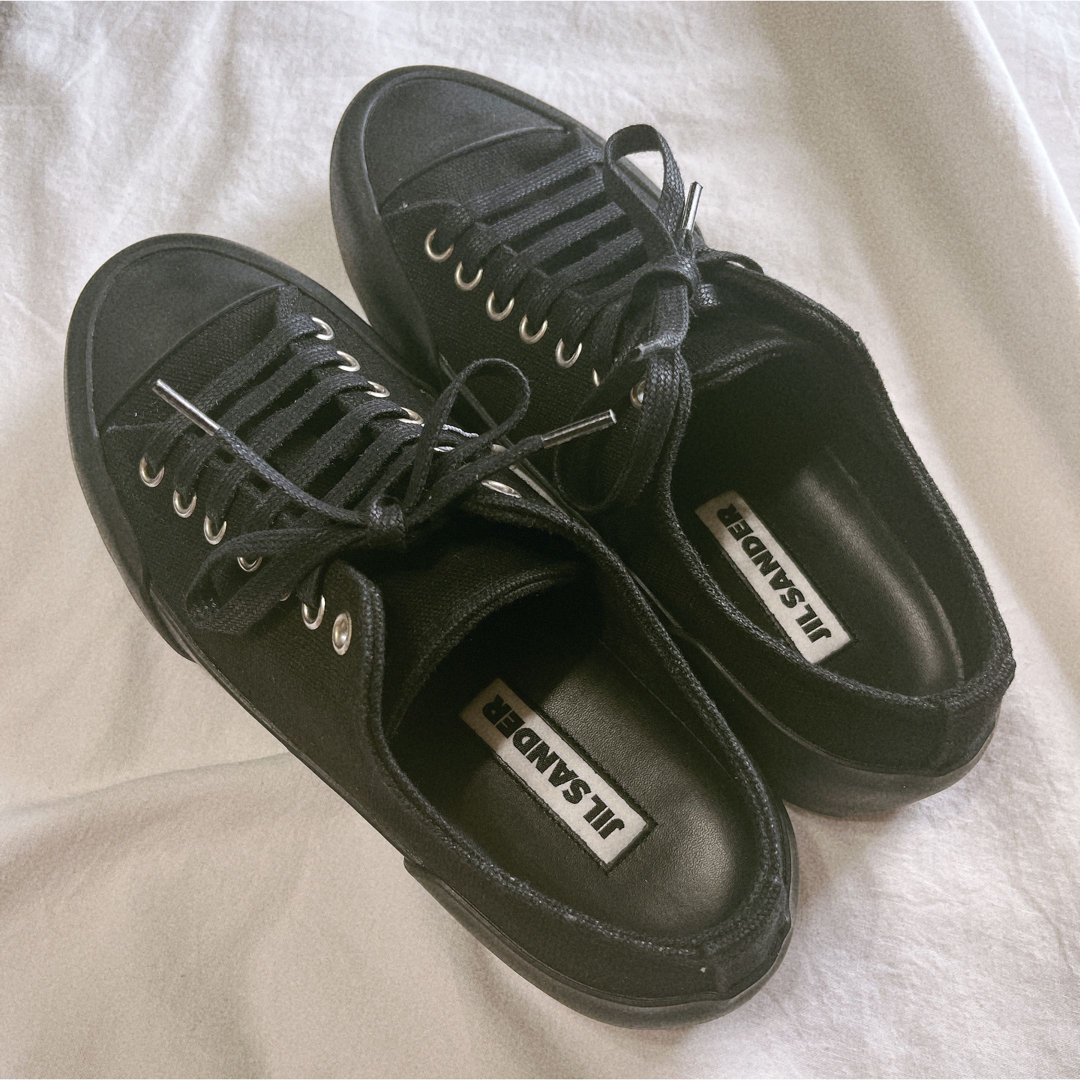 正規品】ジルサンダー JILSANDER 新品未使用黒ローカットスニーカー 正規品】ジルサンダー JILSANDER 新品未使用黒ローカットスニーカー