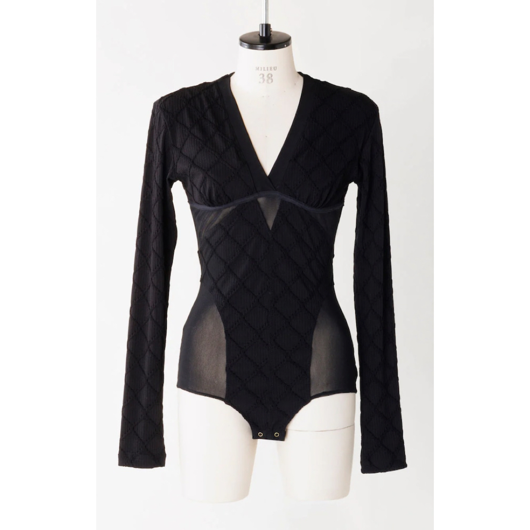 fetico JACQUARD JERSEY PANELED BODYSUIT