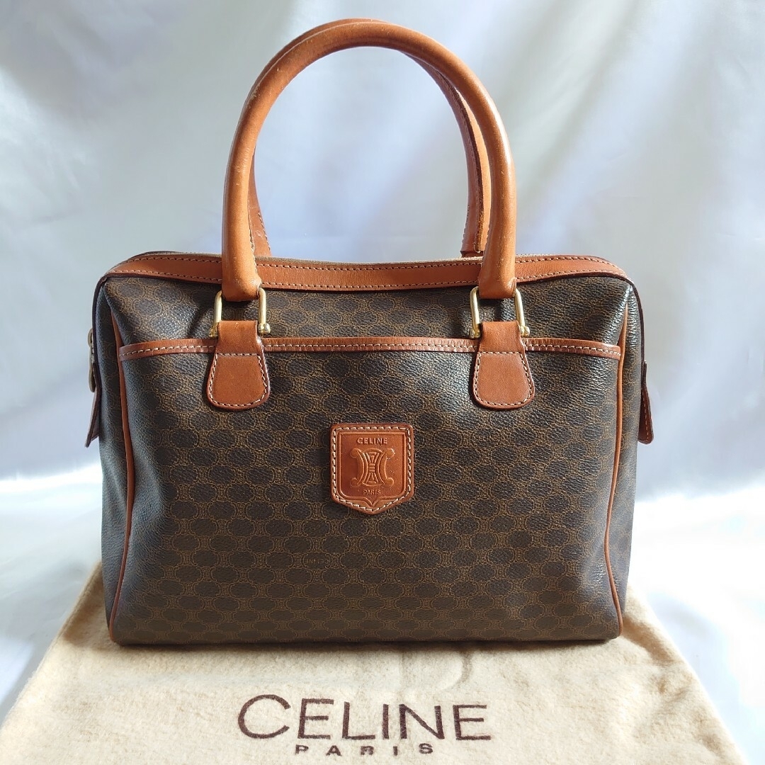 今週限定値下げ！celine オールドセリーヌ　マカダム柄ハンドバッグ