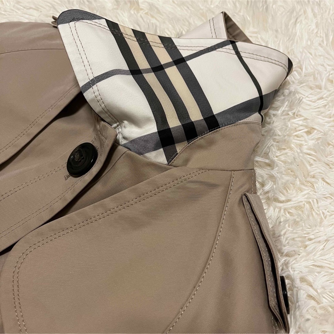 美品】バーバリーブルーレーベル ノバチェック ベージュ トレンチ