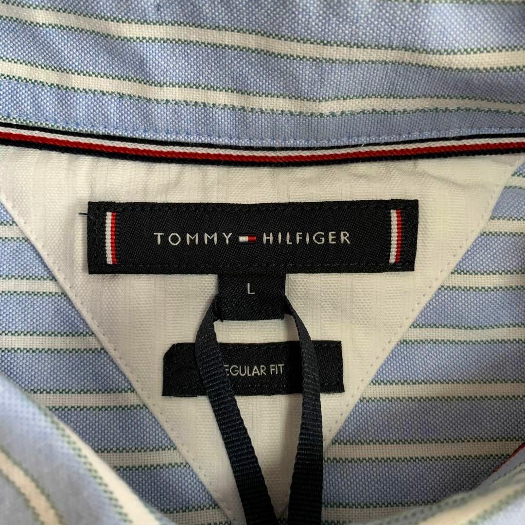 TOMMY HILFIGER(トミーヒルフィガー)の【大幅セール中】トミーヒルフィガー　長袖シャツ　ストライプ　ブルー　L その他のその他(その他)の商品写真