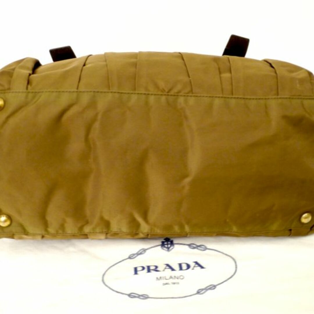 PRADA - 美品◇PRADA プラダ ギャザーデザイン 大容量 ショッパー