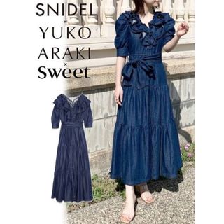 SNIDEL - SNIDEL ×新木優子×sweet コラボワンピース インディゴの通販 ...