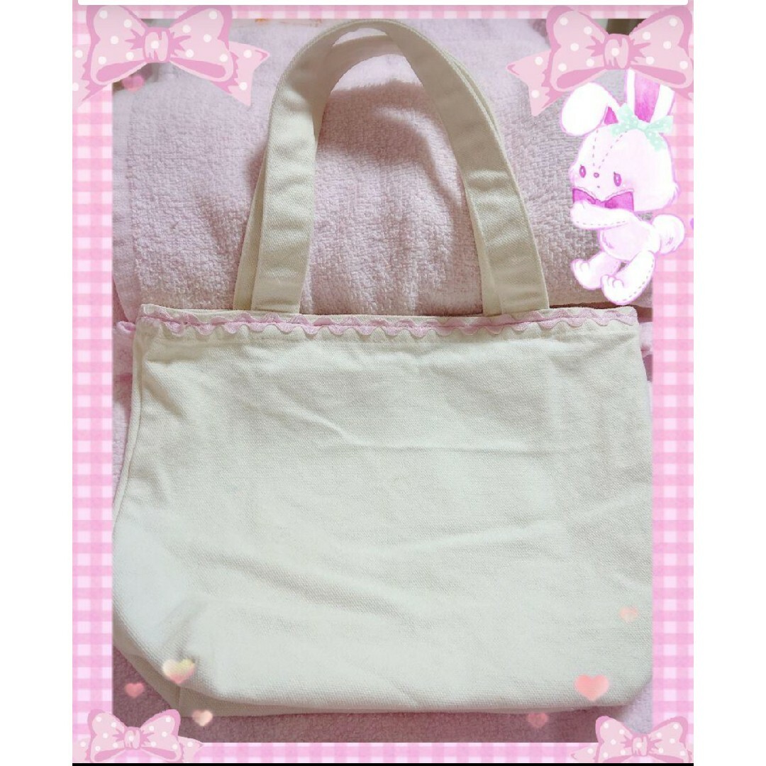 Angeilc pretty うさぎちゃん 柄 トートバッグ