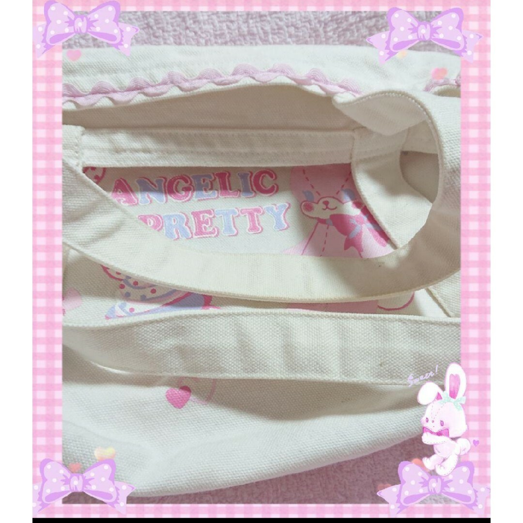 Angeilc pretty うさぎちゃん 柄 トートバッグ