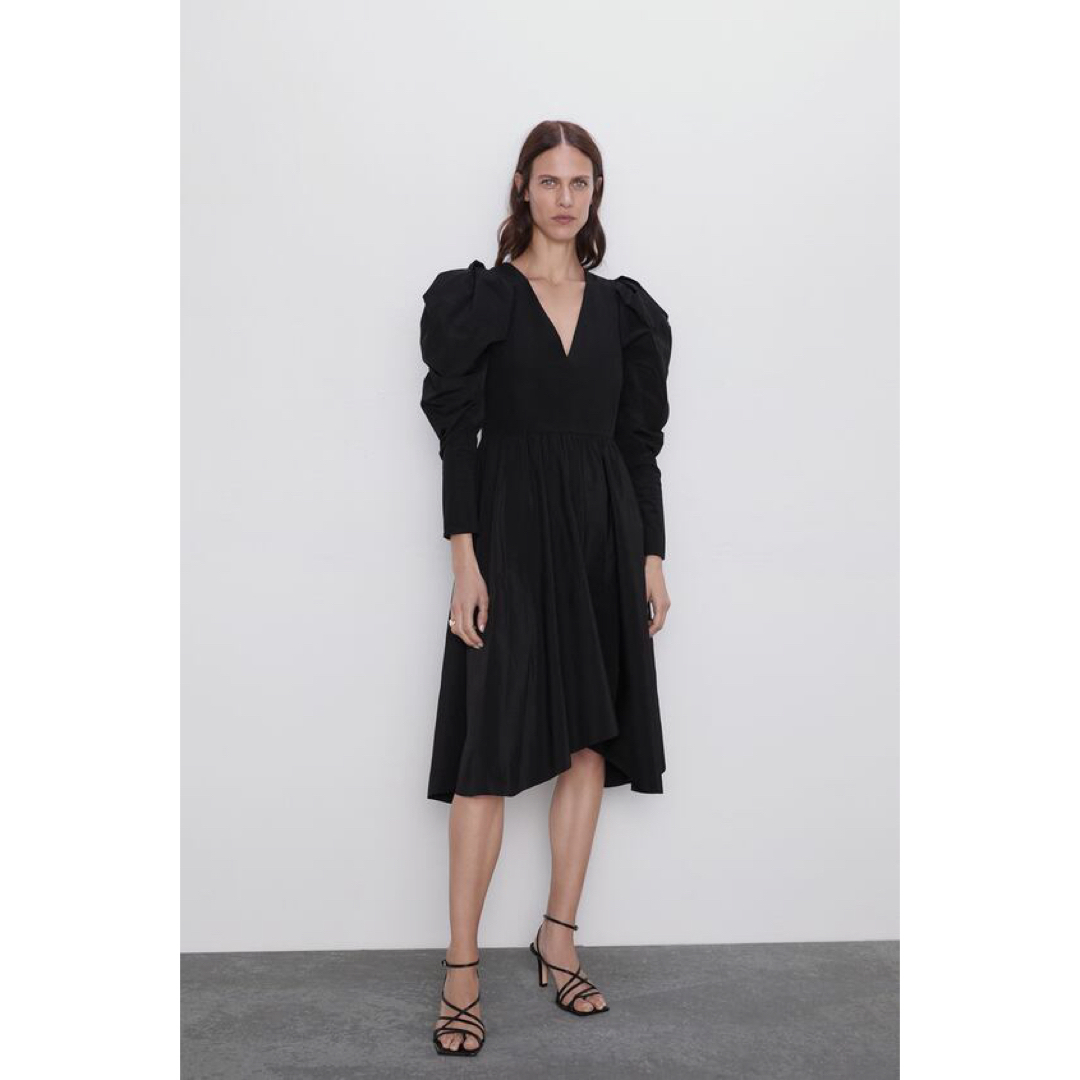 ZARA - 新品タグ付きZARA秋冬ポプリン長袖ワンピースロング ZARA - 新品タグ付きZARA秋冬ポプリン長袖ワンピースロング