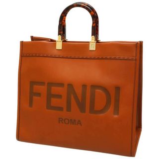 ☆☆FENDI フェンディ サンシャイン ラージ 8BH372 ブラウン レザー トートバッグ 布袋有