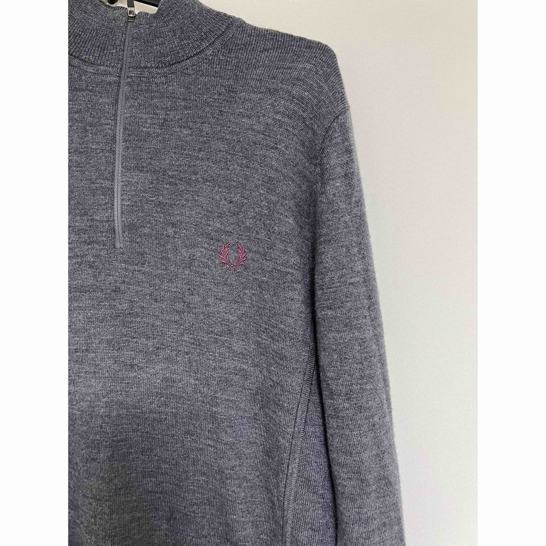 レア FRED PERRY フレッドペリー 長袖ハーフジップニット ニット/セーター