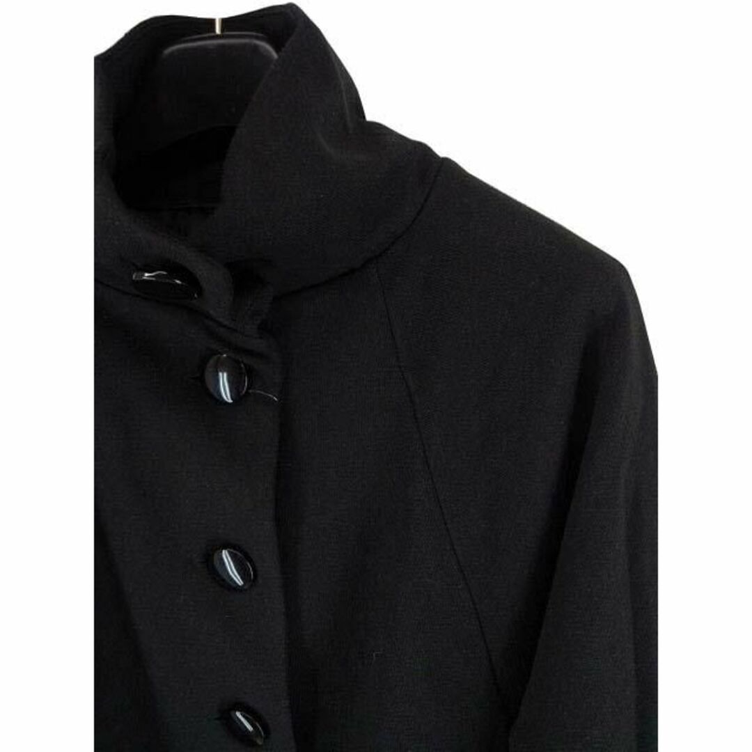 AW0343■新品 ハイネックニットジャケット 無地 Sサイズ ブラック  レディースのジャケット/アウター(ブルゾン)の商品写真