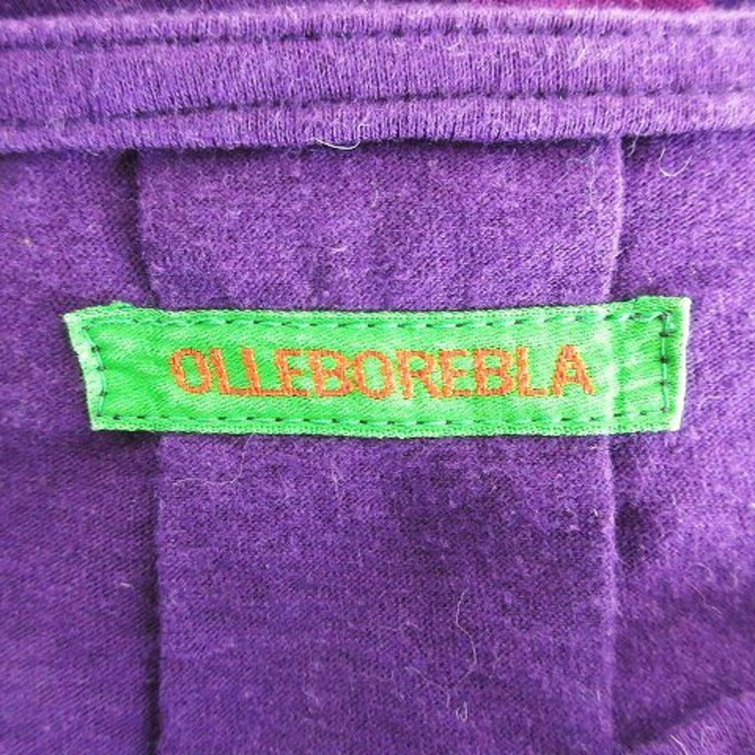 OLLEBOREBLA アルベロベロ カットソー ぶたさん 刺繍 緑 紫-
