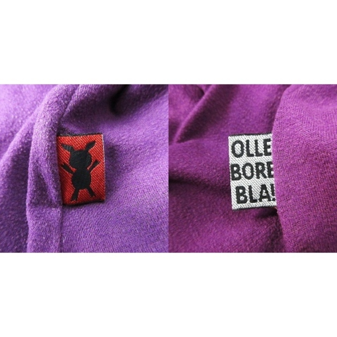 アルベロベロ ニット カットソー 長袖 チュニック丈 刺繍 アップリケ