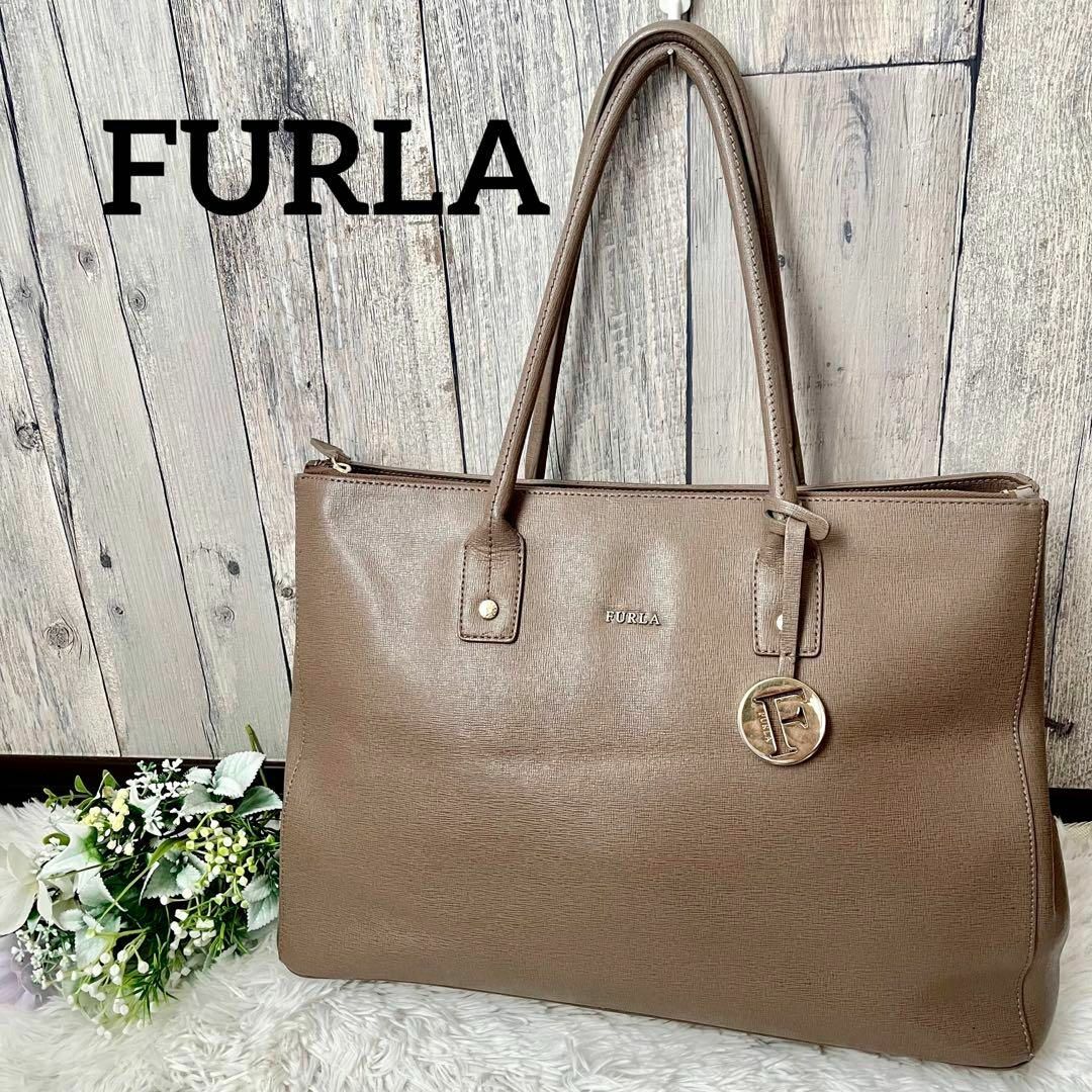 美品【A4収納可】FURLA フルラ リンダ トートバッグ 通勤バッグ | www