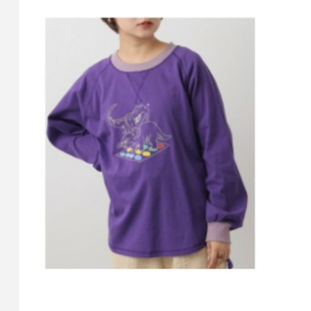 DOUBLE NAME 恐竜 ロンTEE パープル トレーナー | フリマアプリ ラクマ