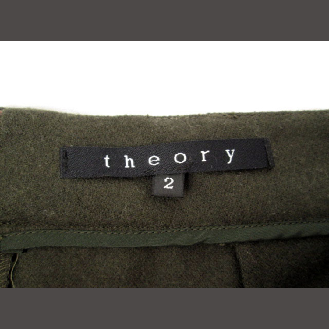 theory(セオリー)のセオリー theory スカート タイト タック ウール 2 緑 レディースのスカート(ひざ丈スカート)の商品写真