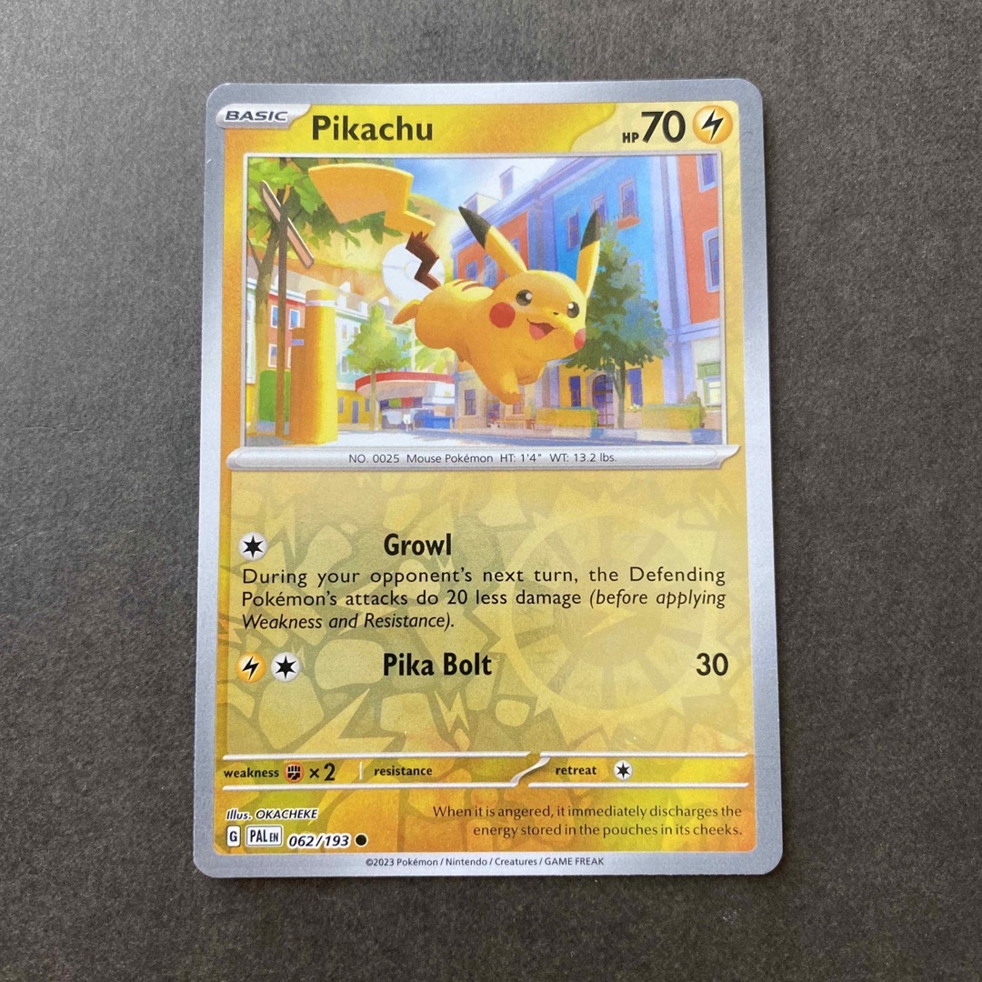 ポケモン - ピカチュウ 英語版ポケモンカード リバースホロの ポケモン - ピカチュウ 英語版ポケモンカード リバースホロの