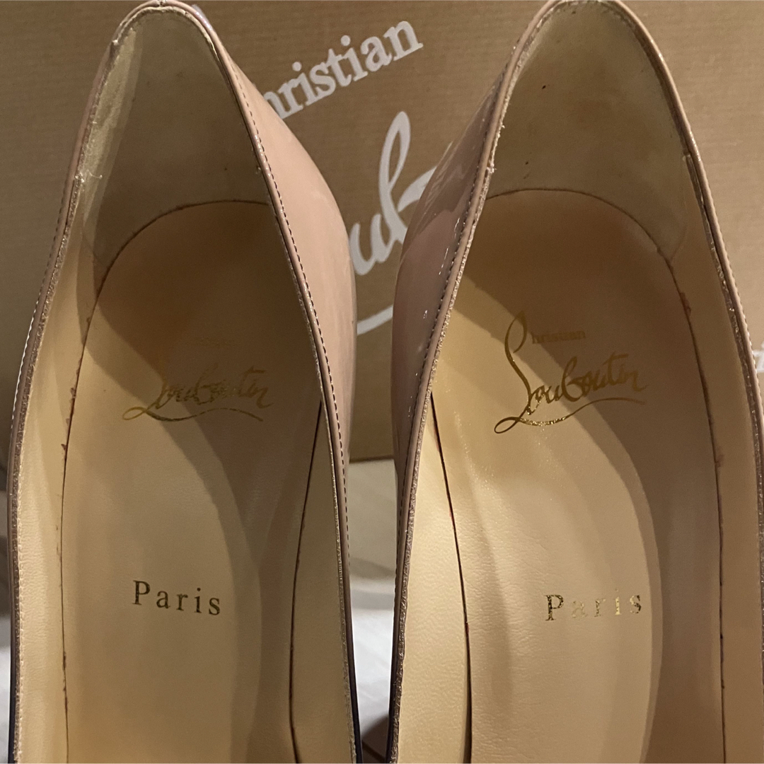 Christian Louboutin(クリスチャンルブタン)のクリスチャン・ルブタン／Decollete 554 ブラック×ベージュ レディースの靴/シューズ(ハイヒール/パンプス)の商品写真