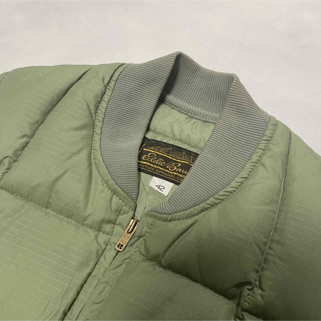 Eddie Bauer - 70's USA 製 Eddie Bauer ダウンベスト 42サイズ 黒タグ