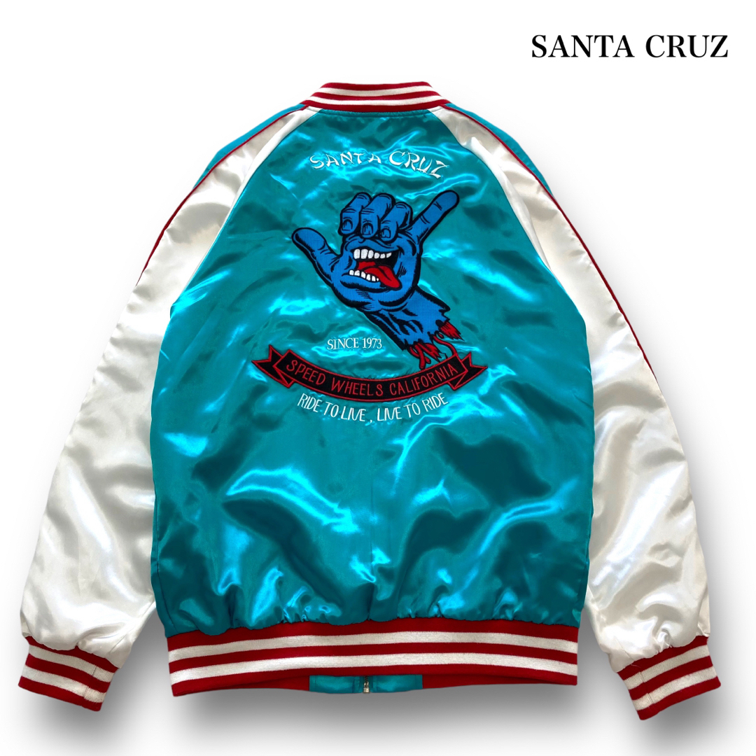 【SANTA CRUZ】サンタクルーズ スクリーミングハンド刺繍 スカジャン L