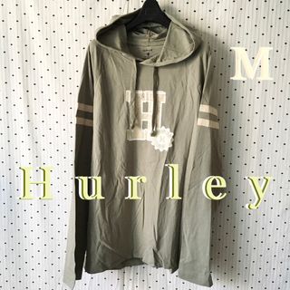 ハーレー(Hurley)のHurleyハーレーUS限定激レアデザインフーディーL/S Tシャツ M(Tシャツ/カットソー(七分/長袖))