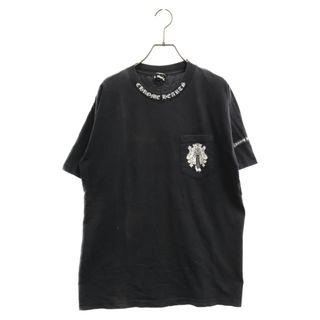 クロムハーツ(Chrome Hearts)のCHROME HEARTS クロムハーツ ネックロゴプリント ダガー半袖Tシャツ スクロールラベル ブラック(Tシャツ/カットソー(半袖/袖なし))