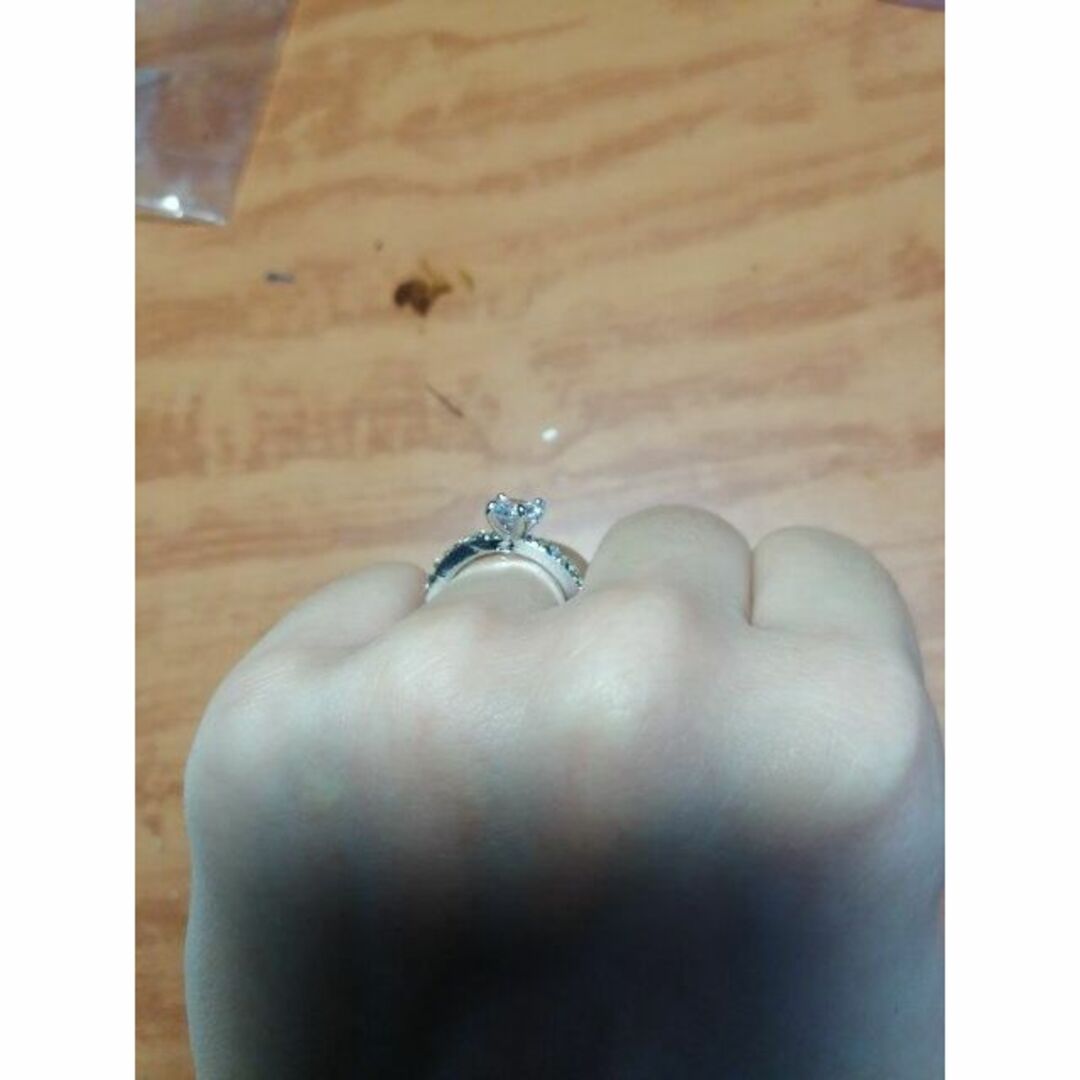 シルバー925色◇高品質AAAジルコニアダイヤモンドリング１１号指輪