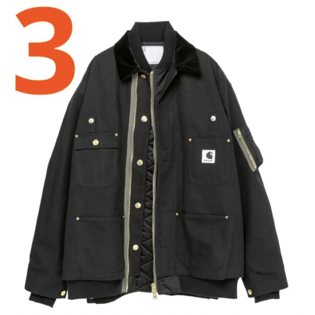 3 sacai Carhartt WIP Canvas MA-1 Jacket | フリマアプリ ラクマ