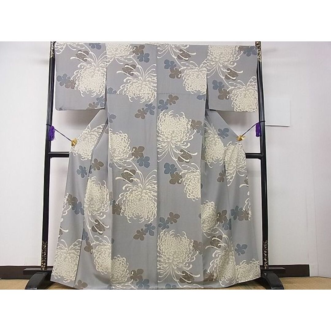 平和屋1■極上　小紋　乱菊　逸品　3s30234