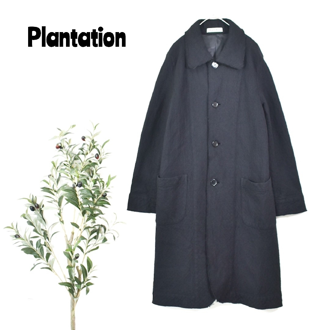 ★Plantation プランテーション★コート コットンウール ヘリンボーン