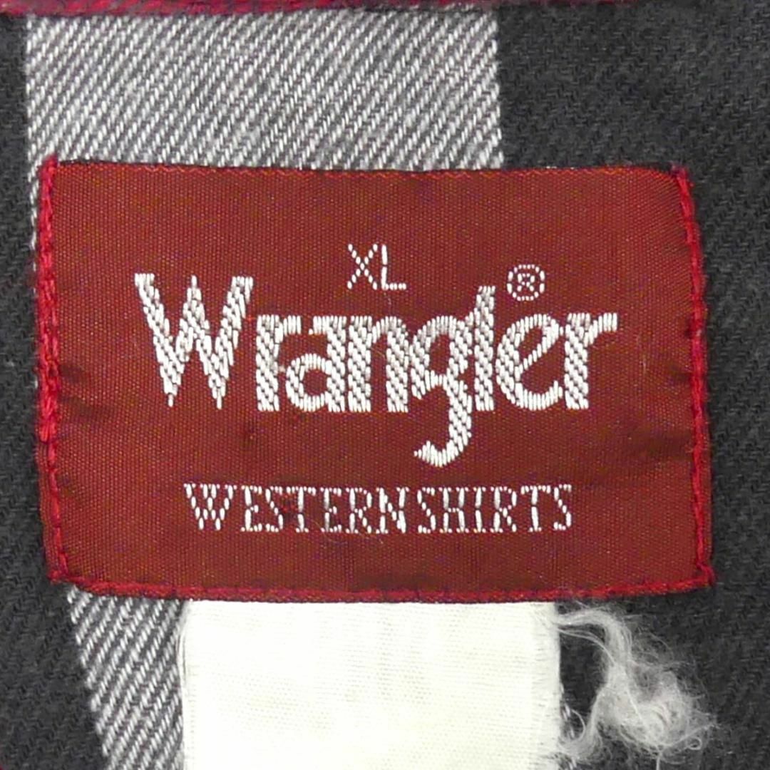 ウエスタンシャツ メンズ Wrangler ラングラー メンズ 赤 黒X6927 4