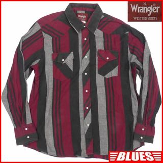 ラングラー(Wrangler)のウエスタンシャツ メンズ Wrangler ラングラー メンズ 赤 黒X6927(シャツ)