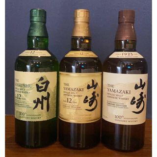 サントリー - 白州12年.山崎12年 、山崎 700ml 100周年記念ボトル 3本 ...