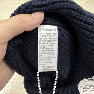 新品 visvim ニット ビーニー コットン 帽子 ネイビー サイズ FREE