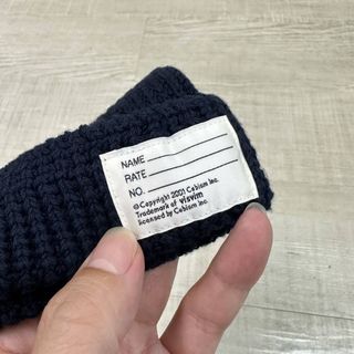 新品 visvim ニット ビーニー コットン 帽子 ネイビー サイズ FREE