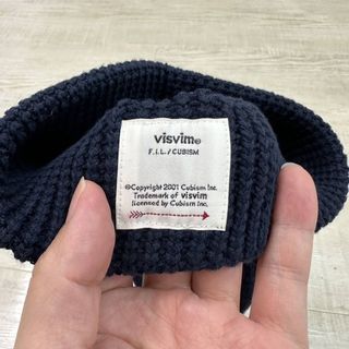 新品 visvim ニット ビーニー コットン 帽子 ネイビー サイズ FREE