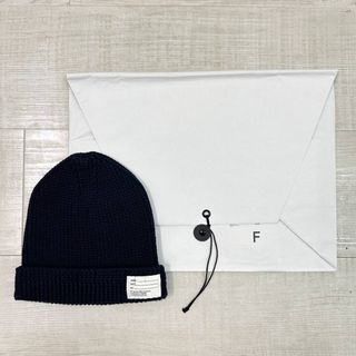 新品 visvim ニット ビーニー コットン 帽子 ネイビー サイズ FREE