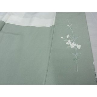 平和屋-こころ店■訪問着 友禅 作家物 枝花文 着丈161cm 裄丈65cm 正絹 逸品 B-oa5753
