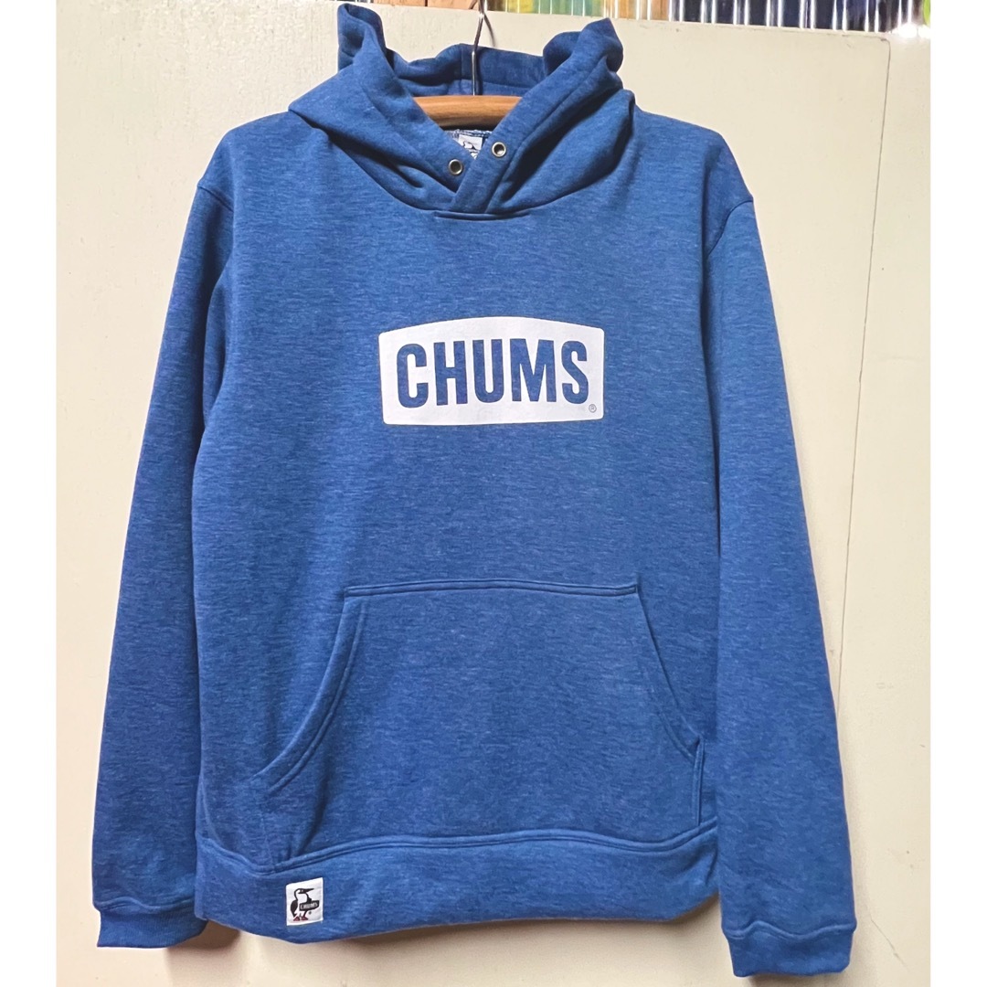 新品　CHUMS ロゴ　パーカー　デニムスウェット　m