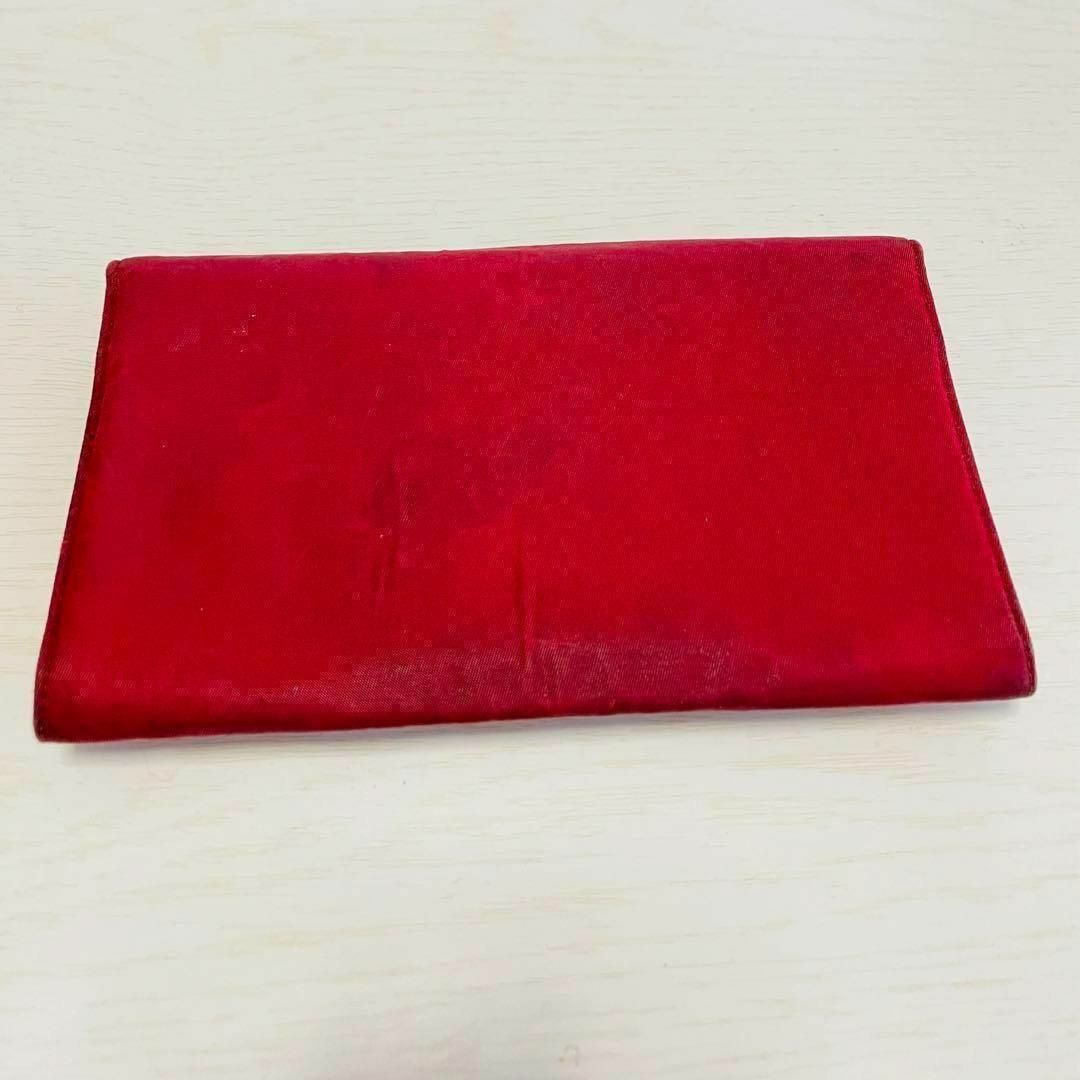 PRADA プラダ ジップ 長財布 赤 ナイロン レディース ブランド 財布