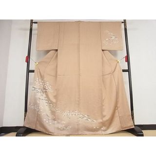 平和屋-こころ店□訪問着 風景花文 暈し染め 着丈164cm 裄丈63cm 正絹