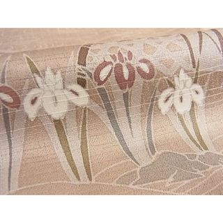 平和屋-こころ店□訪問着 風景花文 暈し染め 着丈164cm 裄丈63cm 正絹